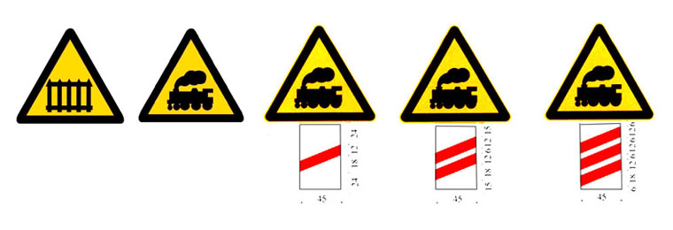 铁路道口警告标志牌